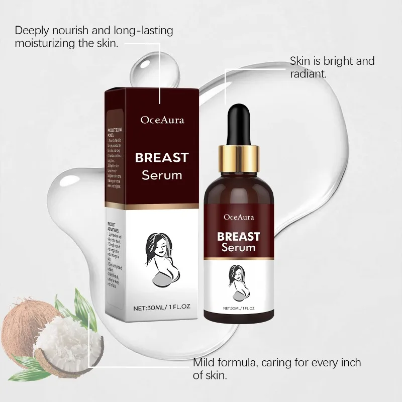 Breast Massage Serum Brightening Lifting Firming Massage Improve Breast Flat Increase Breast Elasticity Application Essence 30ml