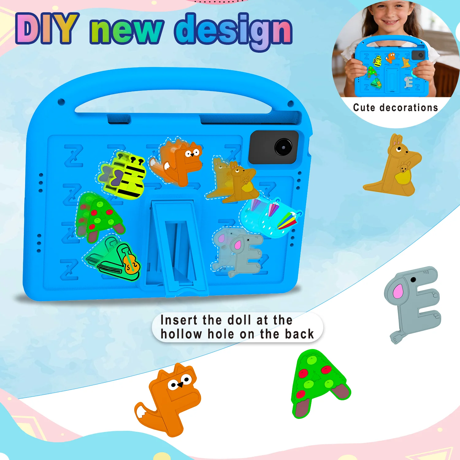 

Kickstand EVA Case For For Lenovo Idea Tab Plus 2025 (K12) 12.1inch Model TB361ZU TB361FU ZAG70922US With Hand Holder Cute Cover