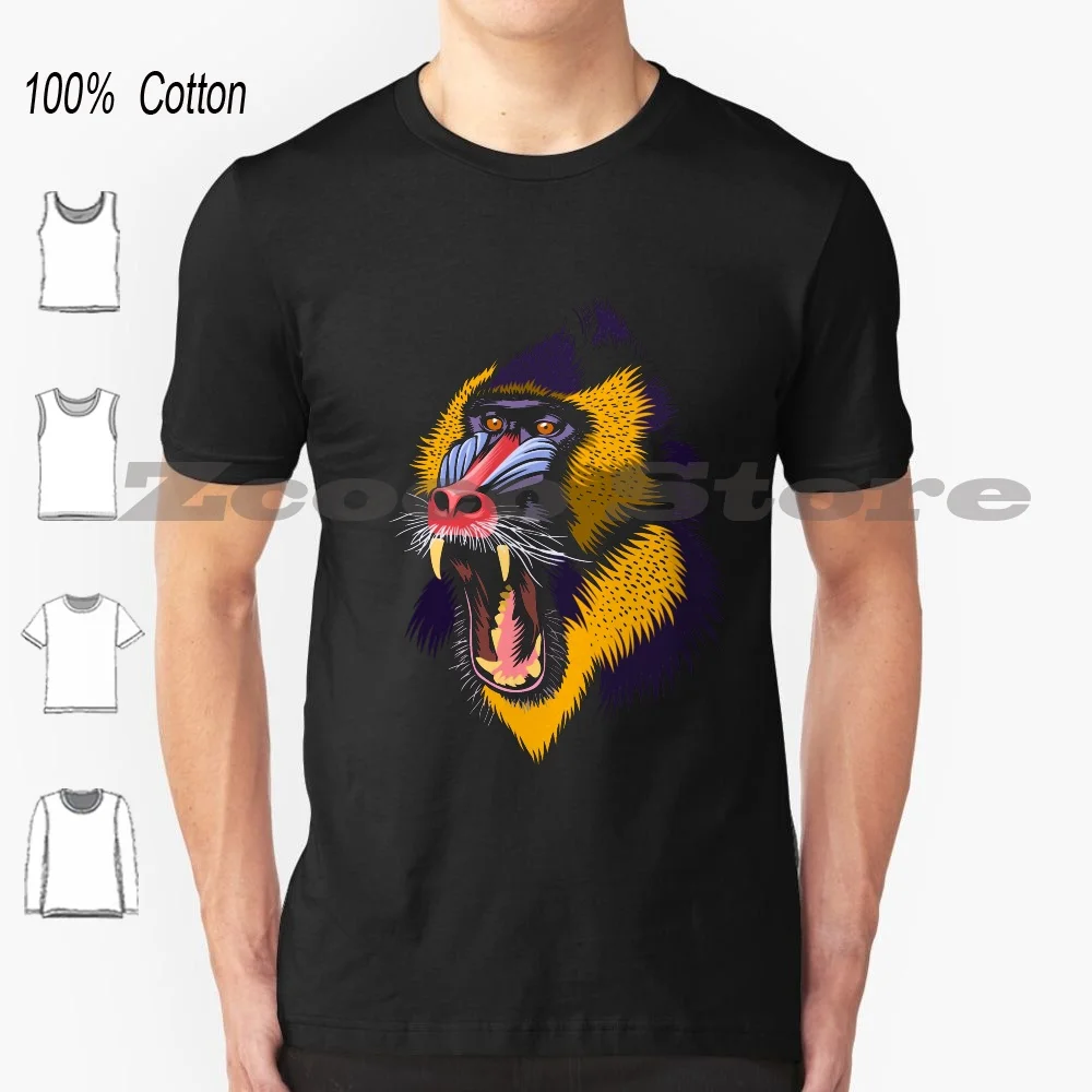 

Mandrel Monkey, 100% хлопок, мужская и женская мягкая модная футболка Mandrel Monkey Simio Mono Gorilla Orangutan Animal Jungle Nature