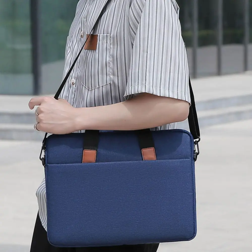 

Fashion 15.6 Inch Business Handbag Zipper Oxford Retro Shoulder Bag Briefcase Large Capacity Crossbody Bag Outdoor