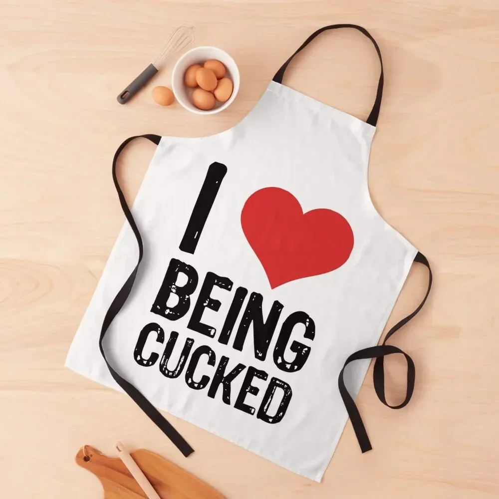 

I Love Being Cucked Apron Costume Waiter kitchen woman For Men Kitchen Tools Apron