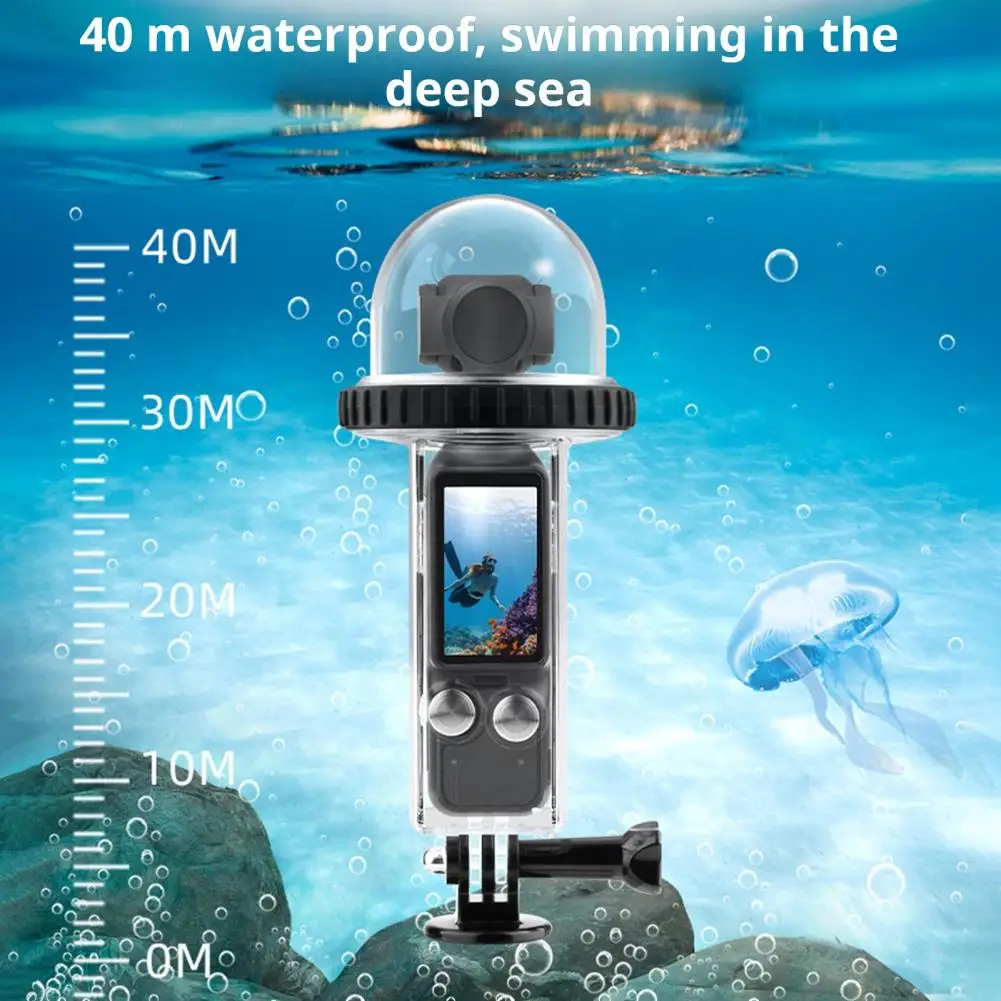 Action Camera Waterproof Case High-transparency Pressure-resistant Underwater Protective Shell Housing Case for OSMO POCKET 3