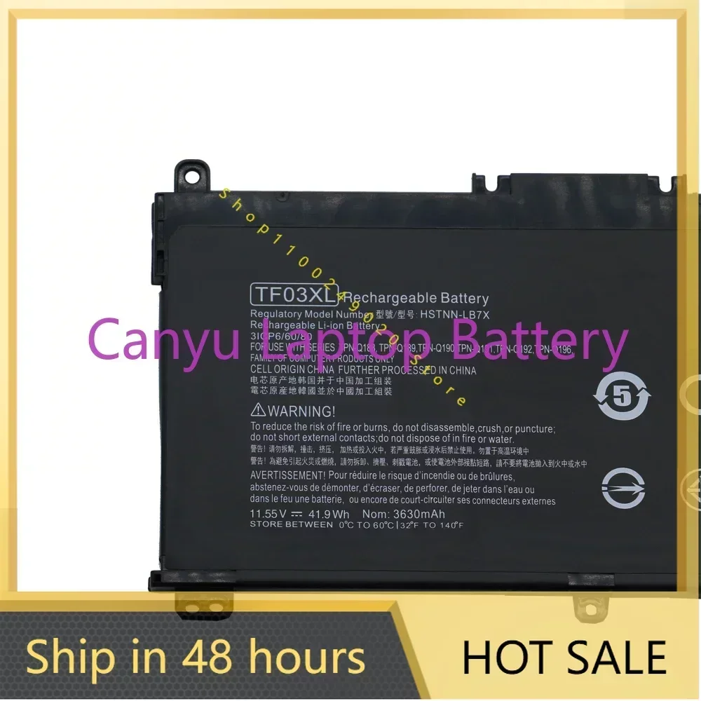 

TF03XL For HP Pavilion 15-CC 14-bf033TX 14-bf108TX 14-bf008TU TPN-Q188 TPN-Q189 TPN-Q190 Q192 HSTNN-UB7J /LB7J Laptop battery