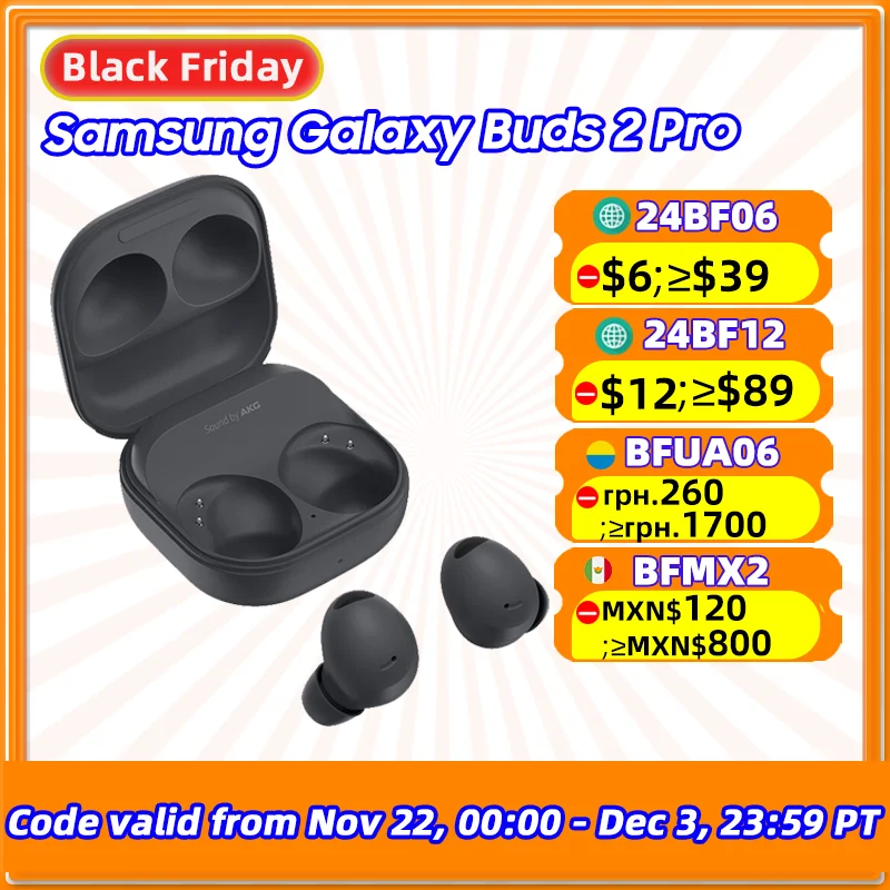 Samsung Galaxy Buds 2 Pro TWS Earphone Bluetooth 5.3 Active Noise Cancelling Wireless Earphone HiFi Sound For Galaxy S24 Plus