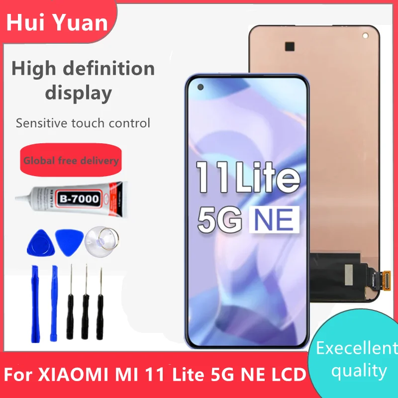 

6,55 ''оригинальный для Xiaomi Mi 11 Lite 5G NE LCD 2109119DG 2107119DC 2109119DI дисплей сенсорный экран с рамкой дигитайзер в сборе