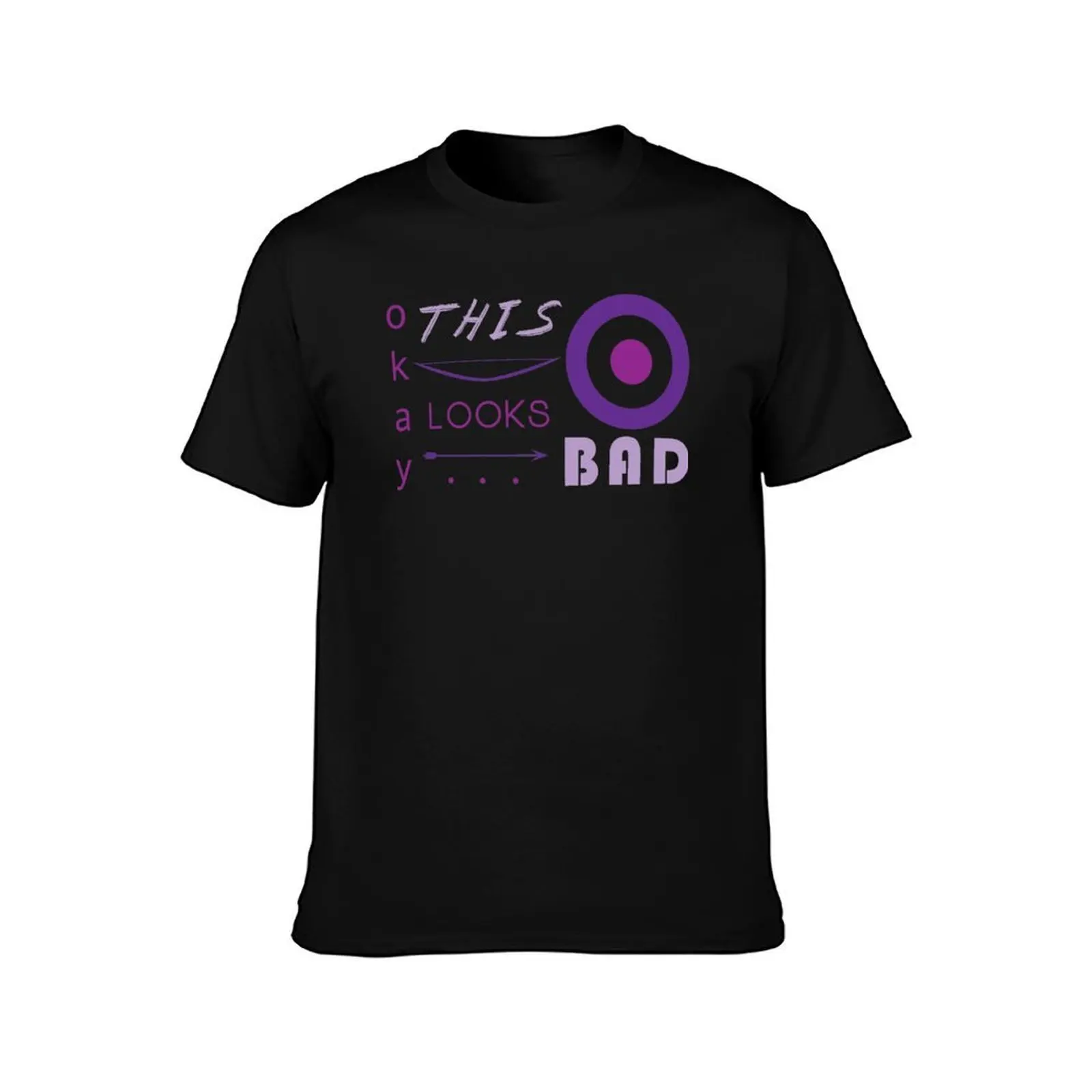 Okay... this looks bad (2) T-Shirt, Summer Casual Cotton Tee, Oversized Streetwear Tops, Vintage Graphic Print, Unisex Men Women