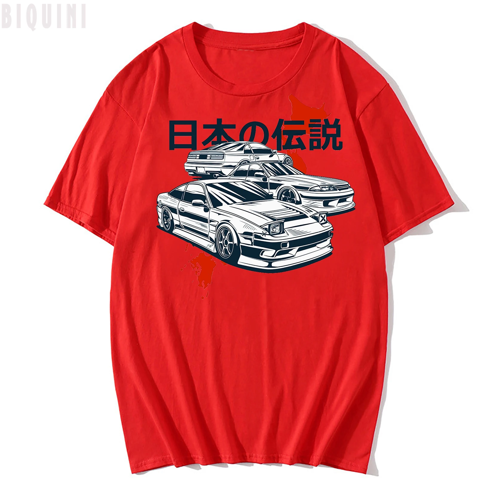 JDM Integra Car T Shirt Men Comics Art Print 90s Harajuku Vintage Style100%Cotton Summer Fashion Tops Japan Casual  T-shirts