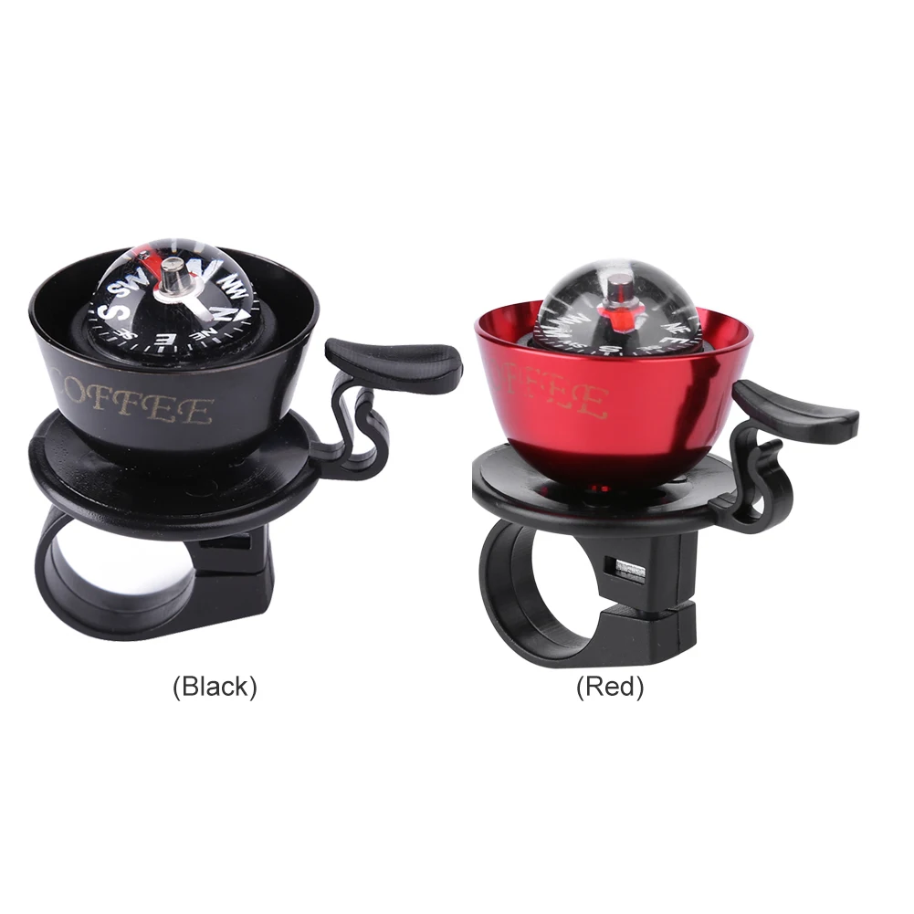 2 in 1 Mountain Bike Bicycle Bell With Compass Sport Cycling Handlebar Bicycle Horn Aluminum Alloy Waterproof Ring Bell