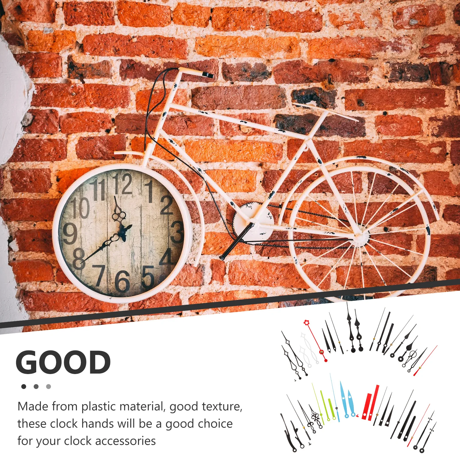 

15 Pcs Clock Hands Set for DIY Wall Clock Repair Plastic Replacement Components