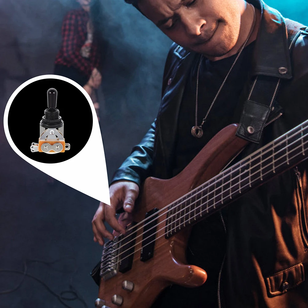

2 Pcs Electric Guitar Head Shaking Switch Supply 3 Way Replacement Shake Your Metal Pickup Selector Toggle Accessory 3-Way