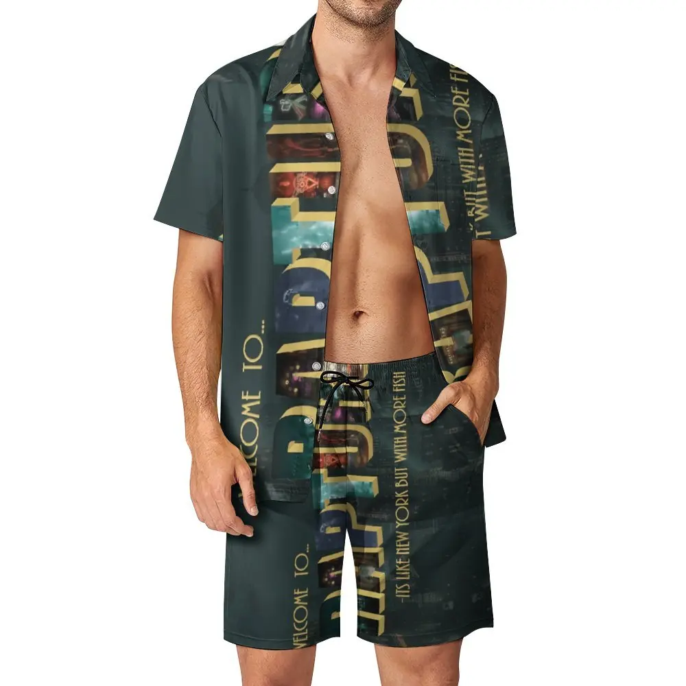 Welcome To Rapture For Sale Men's Beach Suit Cute 2 Pieces Pantdress  High Grade  Swimming Eur Size