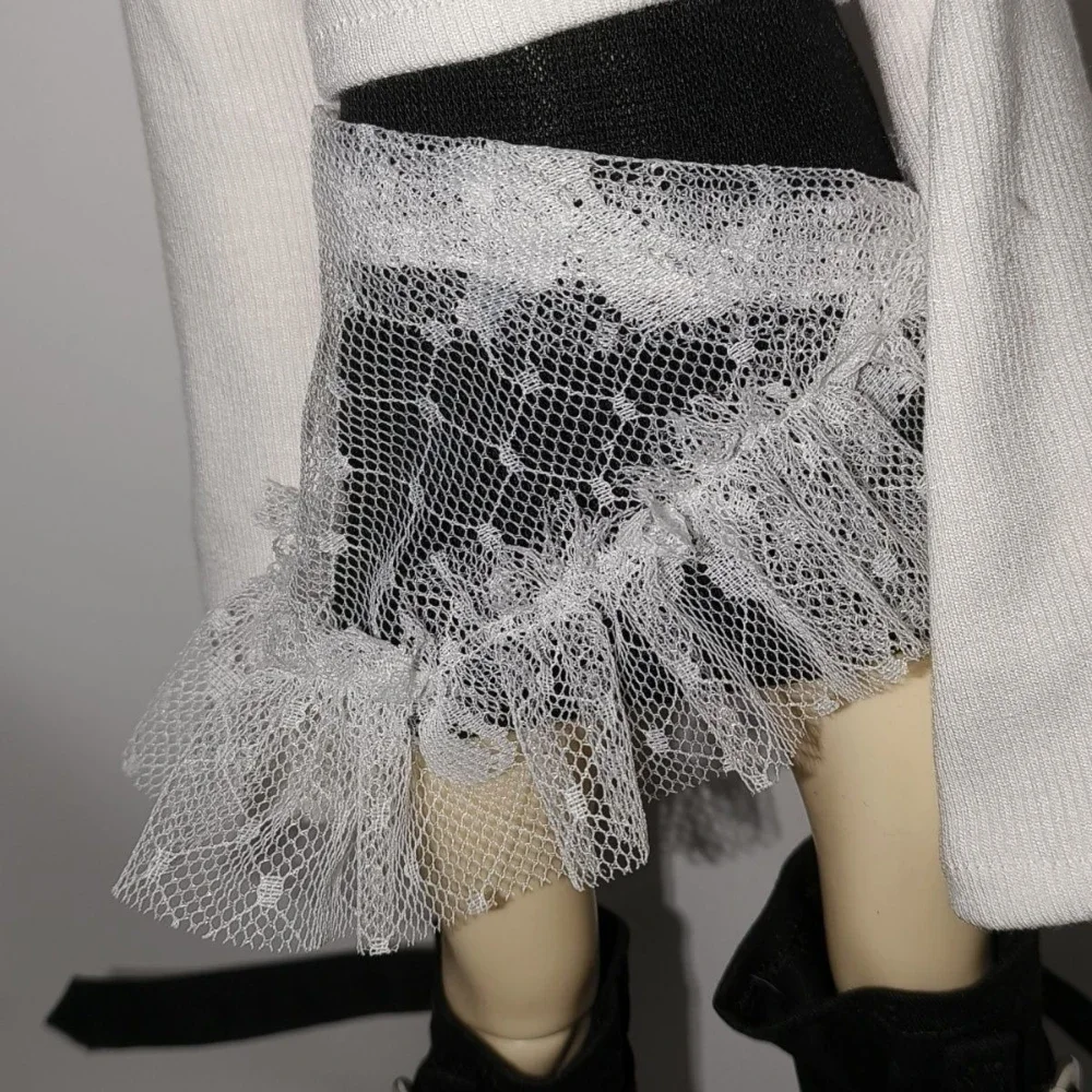 1/4 Ubranka dla lalek Garnitur dla 45 cm lalki Bjd Play House Dress Up Girl Toys Sweet Cool Set Gift Fashion Doll Accessories, No Doll