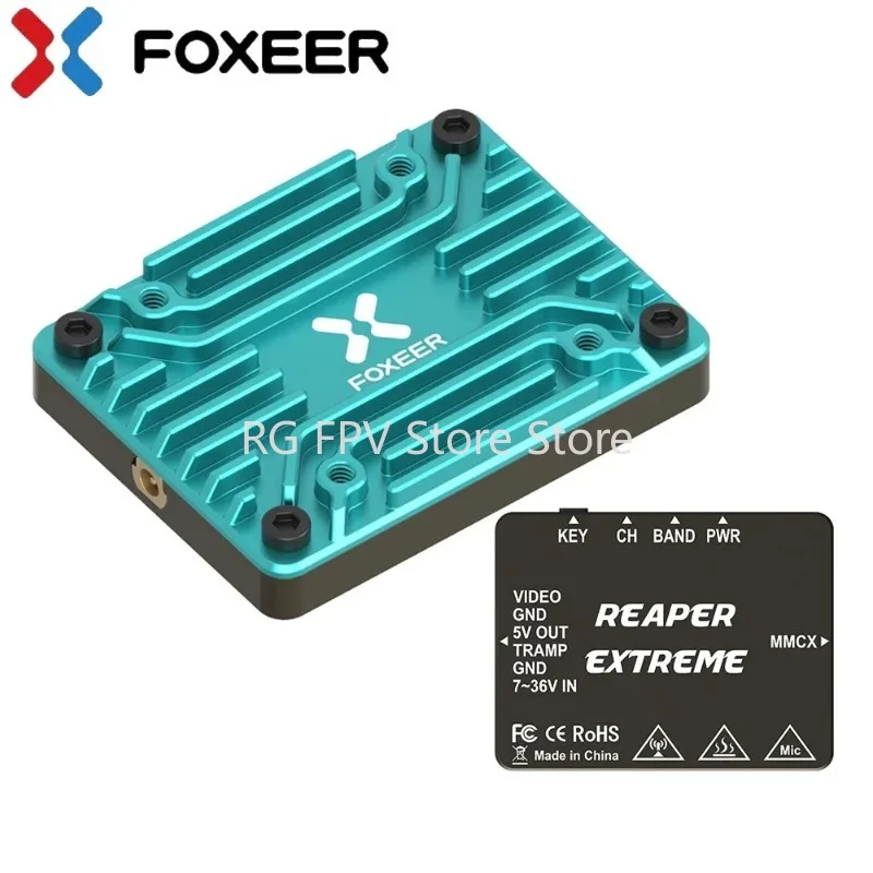 

Foxeer Reaper Extreme 2.5W VTX 5.8G 40CH Pitmode 2500mW Build-in Mic CNC Heat Dissipation Shell 2-8S 20X20mm for FPV Long Range