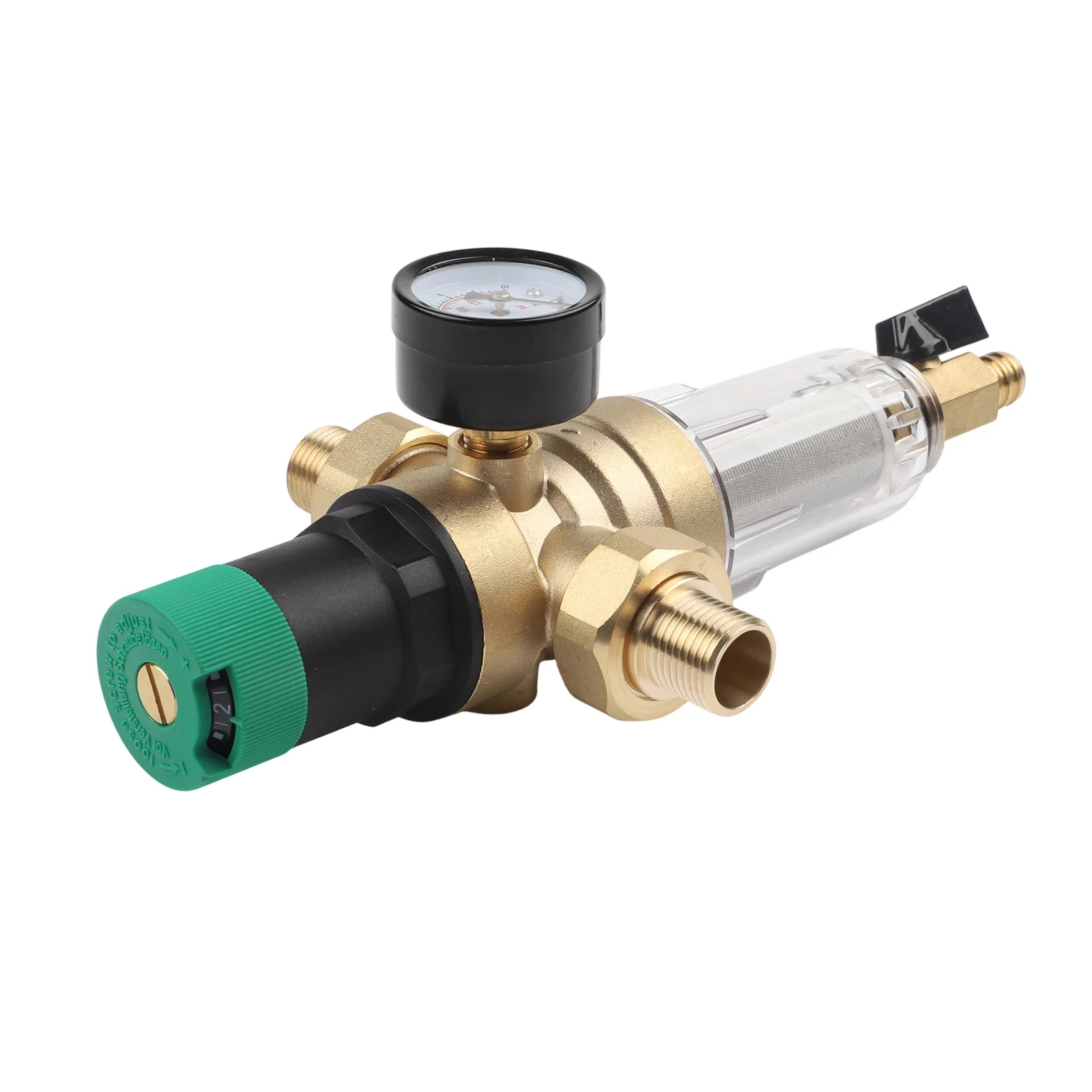 

Adjustable Pressure Valve Backwash Filter For Home Plumbing Systems Dezincification-resistant Brass Easy To Clean