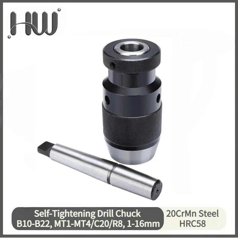 B10 B12 B16 B18 B22 Self tightening drill chuck MT1 MT2 MT3 MT4 C20 R8 Morse Drill Chuck Lathe 1-10 1-13mm 1-16 drill chuck