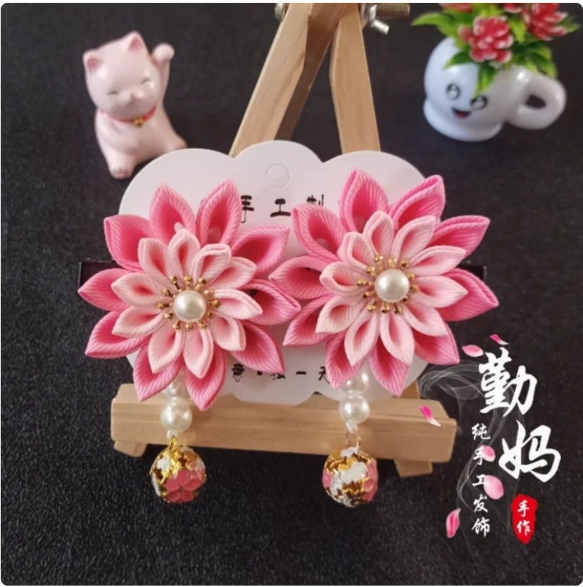 2024 Hanfu Children's Hair Accessories Zephyr Sword Chrysanthemum Butt Clamp Chinese Style Court Girl's Headdress Hair Clip