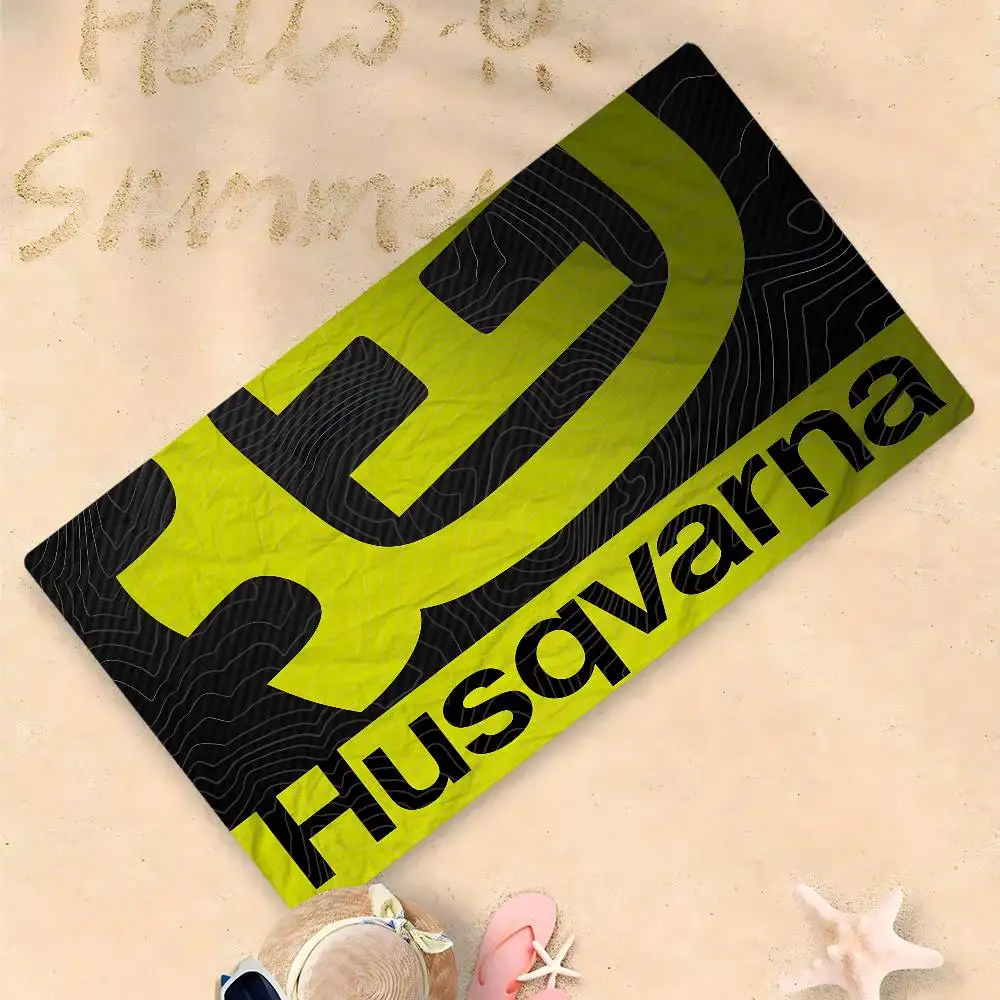 H-HusqvarnaS Logo Beach Towel Colorful Bath Towels for Girl Microfiber Quick Dry Custom Sand Free Beach Yoga Spa Gym Pool view 4