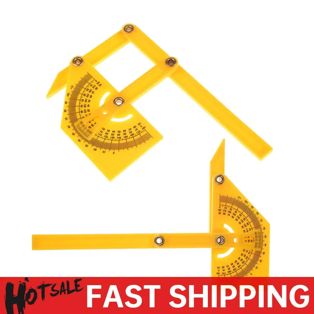 Goniómetro de medición de ángulo de plástico, regla de medición de brazo goniómetro de 0-180 grados, Universal para herramienta de carpintero, carpintería