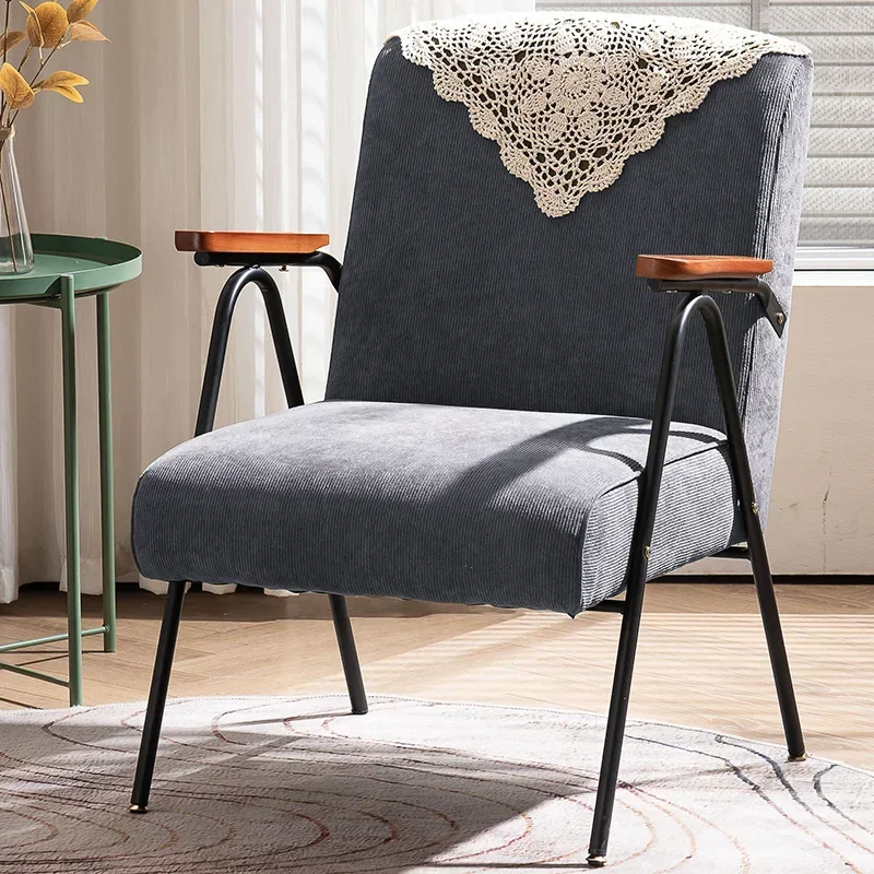 Metal Comfy Relax Living Room Chair Nordic Designer Simple Modern Lazy Chair Puffs Accent Single Balcony Fauteuil Home Furniture image 4