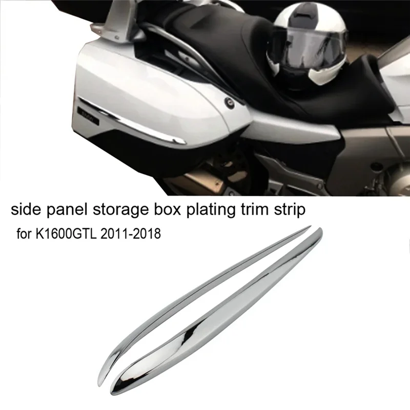 A11F-Motorcycle Right Side Box Trim Strip Side Panel Storage Box Plating Trim Strip Suitable For BMW K1600GTL 2011-2023 Replacem