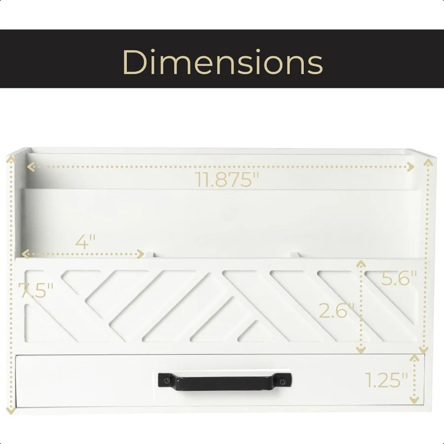 Органайзер для почты BLU MONACO, кухонный стол из белого дерева, сортировщик почты или держатель для купюр для стола, фермерского дома