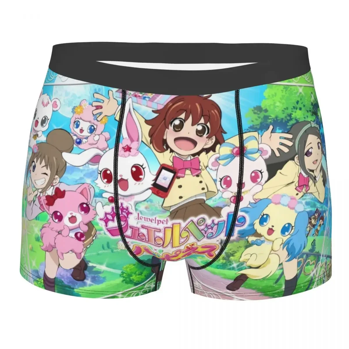 Custom Cartoon Jewelpet Sanrio Japanese Anime Boxers Shorts Men's Briefs Underwear Funny Underpants