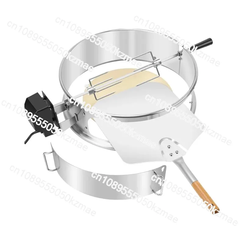 22 Inch Multi-Purpose BBQ Kit Stainless Steel Rotisserie & Pizza Oven Insert Fit Round Charcoal Kettle Grill