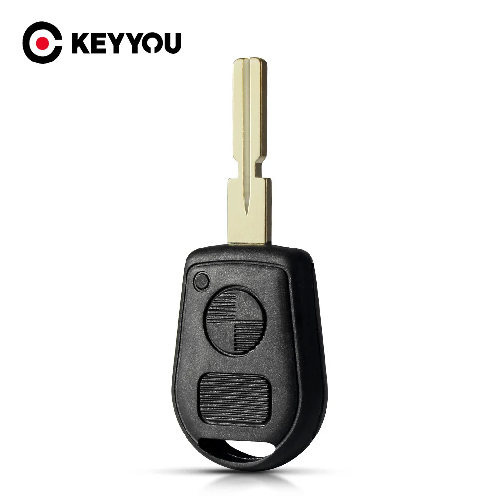 KEYYOU Remote Fob Case Replacement Car Key Shell 2 Buttons Key Case Cover Protection Fob for BMW E38 E39 E36 Z3 Interior Styling