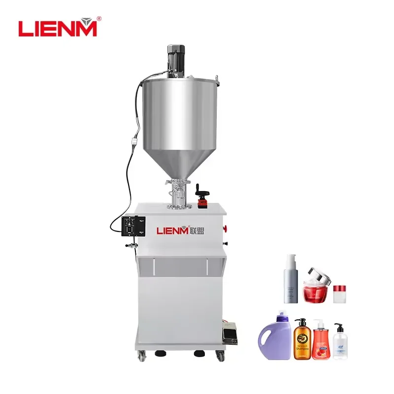 High Quality Paste Filling Machine with Mixer Stainless Steel Semi-automatic Cream Paste Ointment Filling Machine