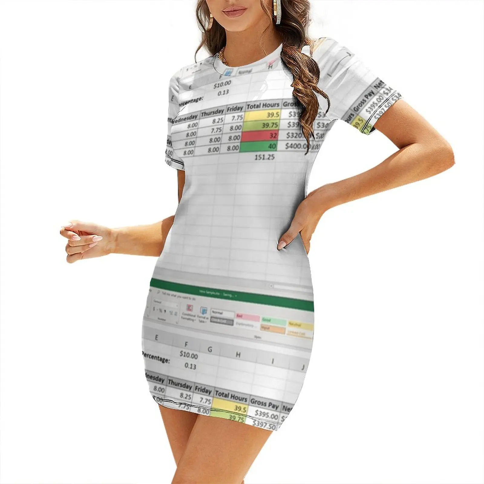 

Excel spreadsheet Short-Sleeved Dress Dresses gala summer clothes evening dresses luxury 2025 sensual sexy dress for women Dress