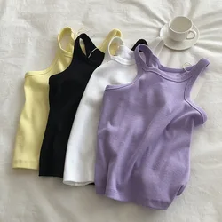 2025 Vrouwen Tank Tops Sexy Cropped Top Vrouwelijke Vrouwen Zomer Hemdje Camis Zwart Wit Sport Kleding Voor Vrouwen