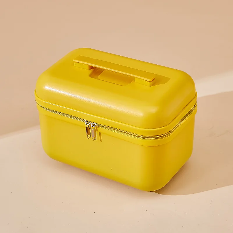 14 Inch Handheld Zipper Luggage ABS Waterproof Travel Suitcases Portable Mini Luggage Storage Boxes Makeup Suitcase Kids Luggage