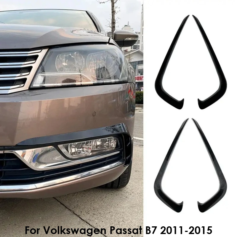 

Car Front Foglight Cover For Volkswagen VW Passat B7 2011-2015 Wind Knife Trim Splitters Exterior Tuning Car Accessories