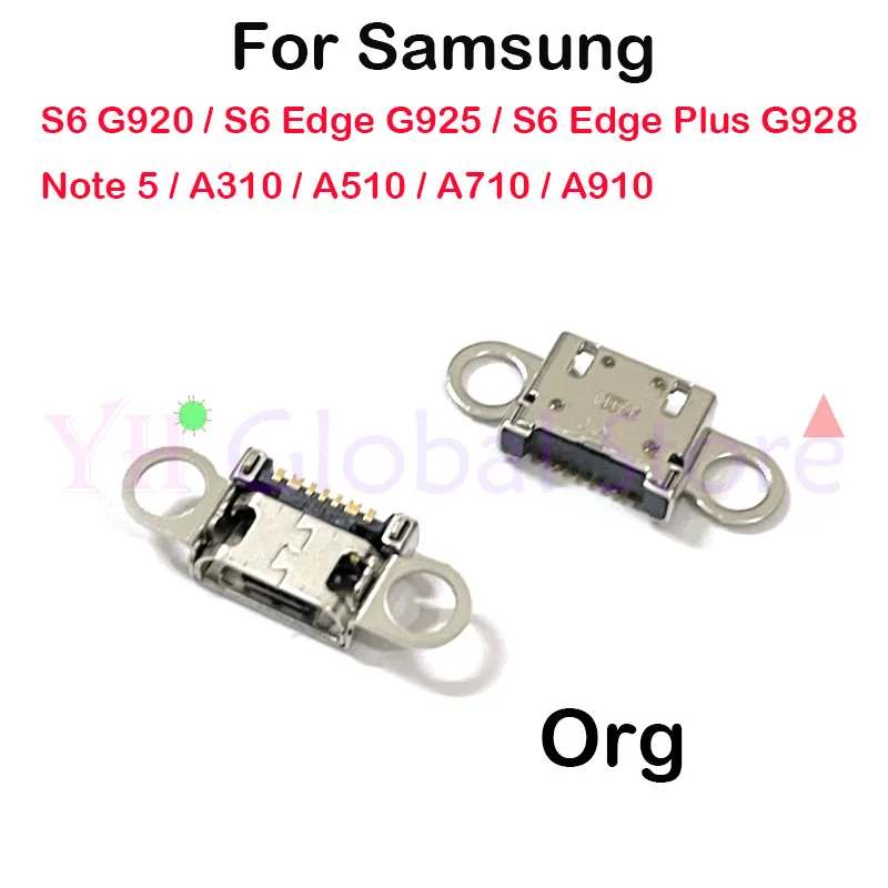 20PCS Org For Samsung Galaxy S6 Edge Plus Note 5 A310 A510 A710 A910 G920 G925 USB Charging Port Dock Connector Socket