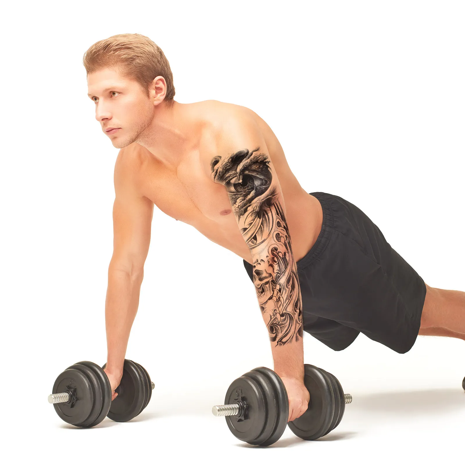 

Набор из 3 наклеек-тату на всю руку, водонепроницаемые временные татуировки-рукава, узоры для подарков и вечеринок