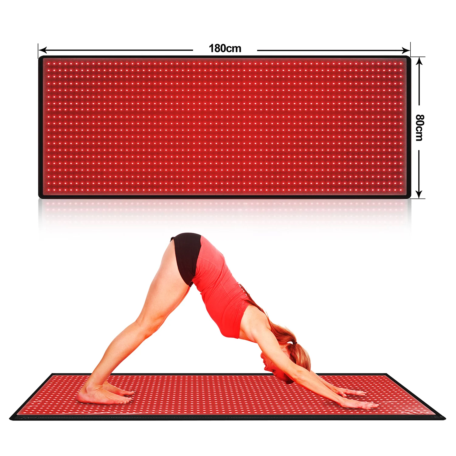Infrared Red Light Therapy Pad - Yoga Band with Adjustable Large Heating Pad for Whole Body LED Treatment of Back Pain