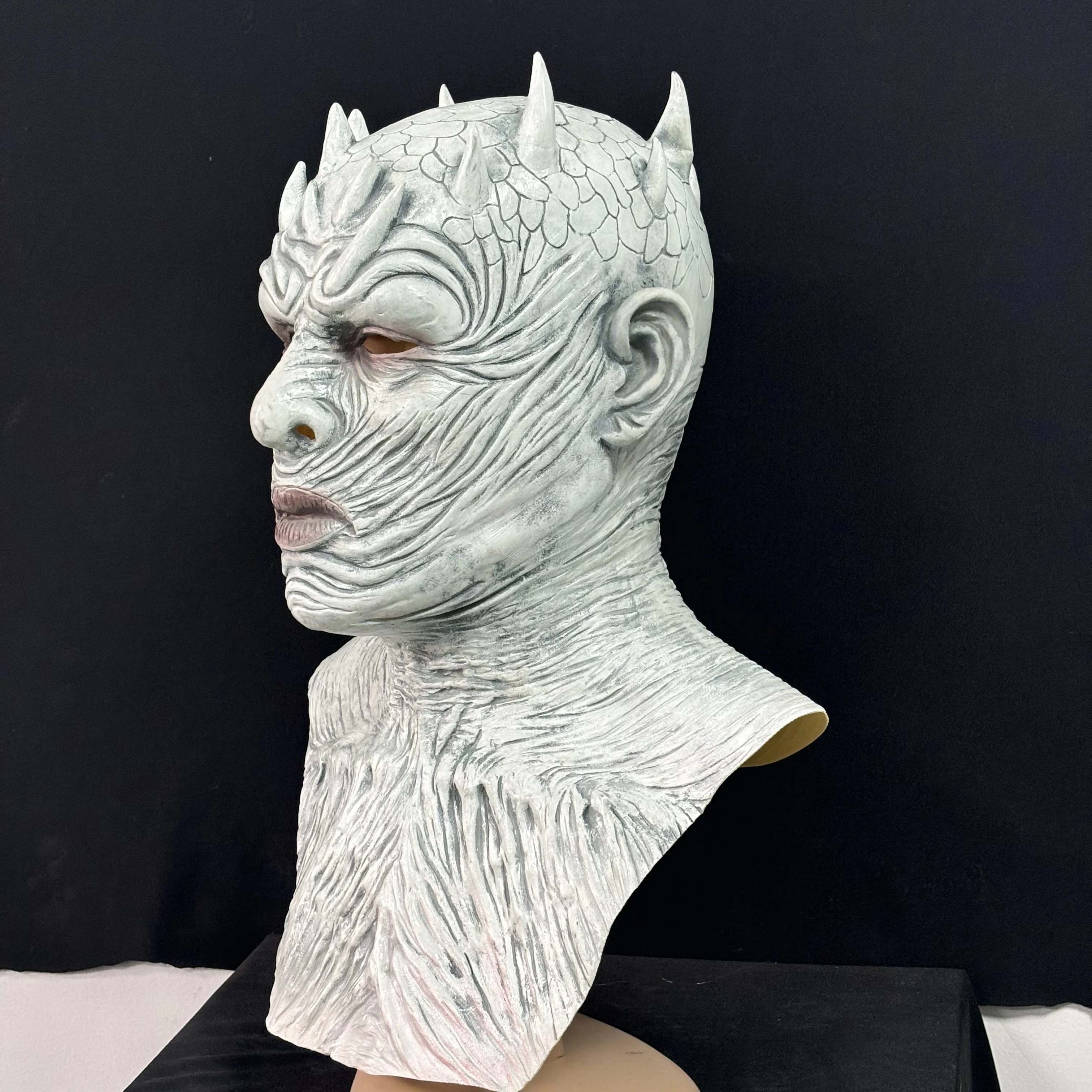Night King Maske Horror Latex Night King Maske Halloween Festival Aufführung Horror Maske Night King Erwachsenen Cosplay Masken Kopfbedeckung – Detail 5