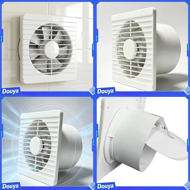 100-150mm Industrial Grade Wall Mount Exhaust Fan | Ball Bearing Motor for Long-Lasting, Low-Noise Operation