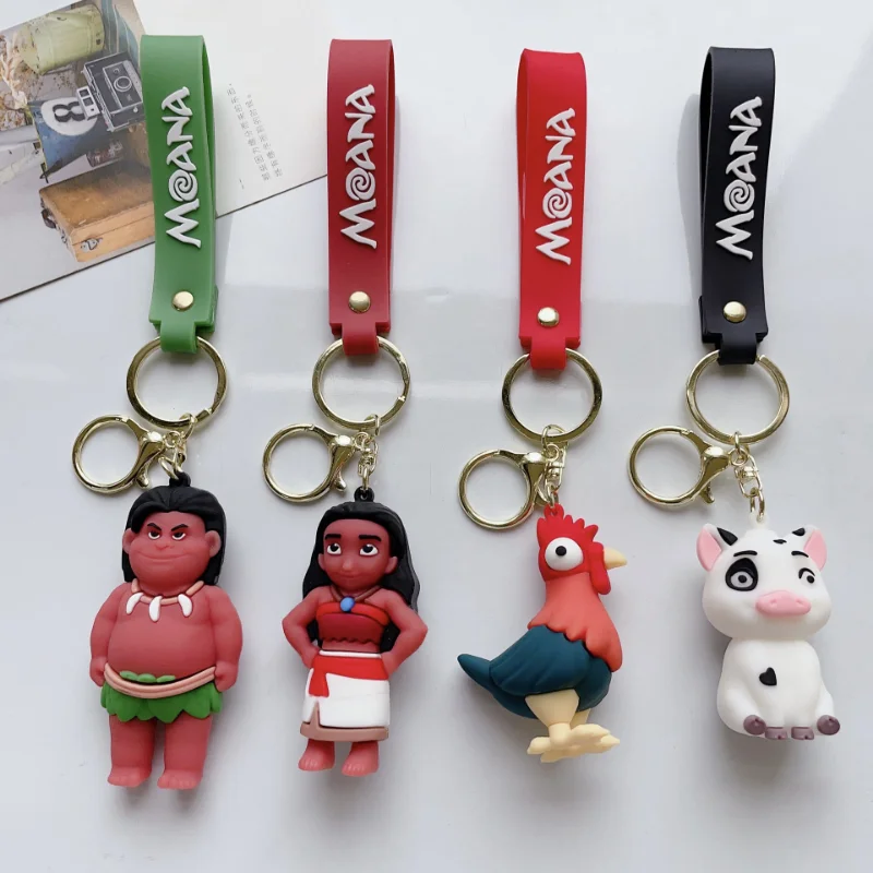 

Cartoon Anime Moana Keychains Heihei Pua Keyrings Maui Anime Figure Keychain Backpack Pendant Kawaii Birthday Gift Toy