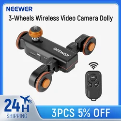 Neewer 3-Wheels Wireless Video Camera Dolly 3-Speed Motorized Electric Track Rail Slider Dolly Car Compatible with Camera Gopro