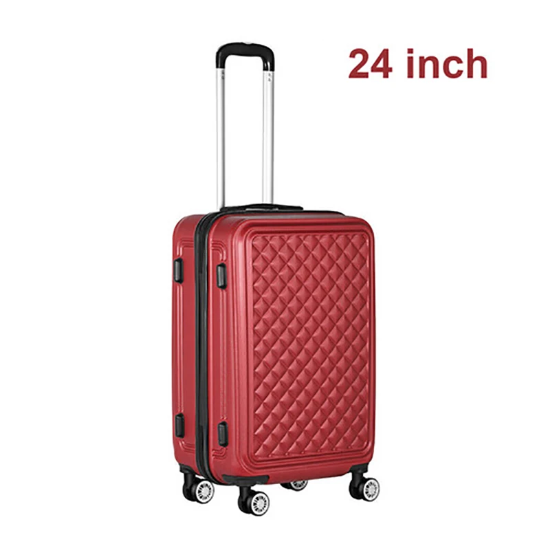 ABS Luggage Case 3-piece Set Suitcase on Wheels Large Size Red Travel Bag Mala De Viagem