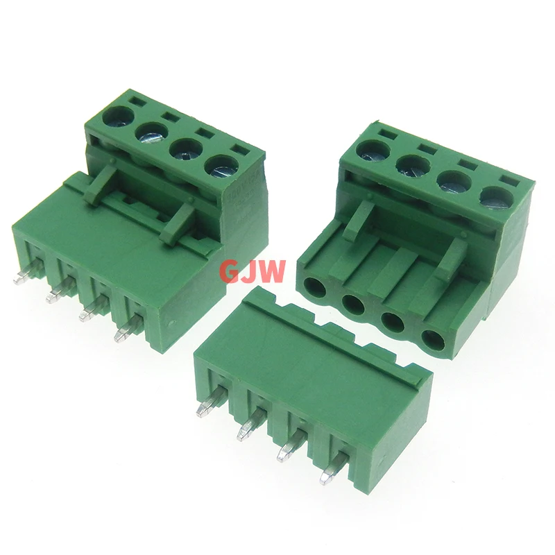 10Pcs Pitch 5.08mm Screw Plug-in PCB Terminal Block 2EDGK 2EDGVC 2P 3P 4P Straight Pin Male/Female Pluggable Connector