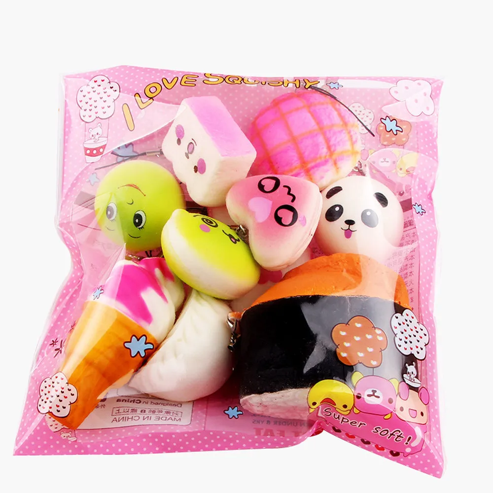 10 Chiếc Squishies Đồ Chơi Trung Bình Mini Bánh Mì Đồ Chơi Chìa Khóa Bánh Chuối Bánh Mì Nướng Đồ Chơi Mềm Kawaii Đồ Chơi Squishy Gói đồ Chơi Ngẫu Nhiên