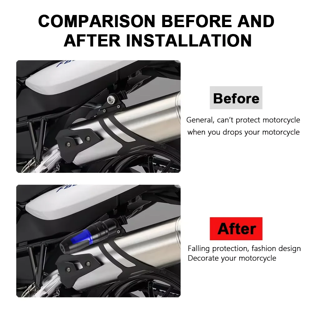 Exhaust Slider Crash Protector for BMW G310GS G310 GS 2017-2023 Motorcycle Exhaust Guard Falling Protection Accessories