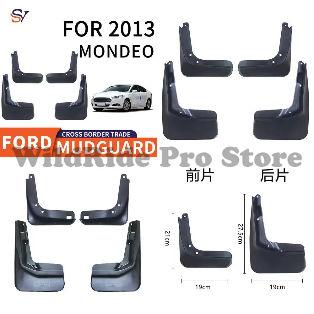 

Front & Rear Wheel Mud Flaps for 2013-2018 Ford Mondeo Easy Installation PP Soft Rubber Material Protection