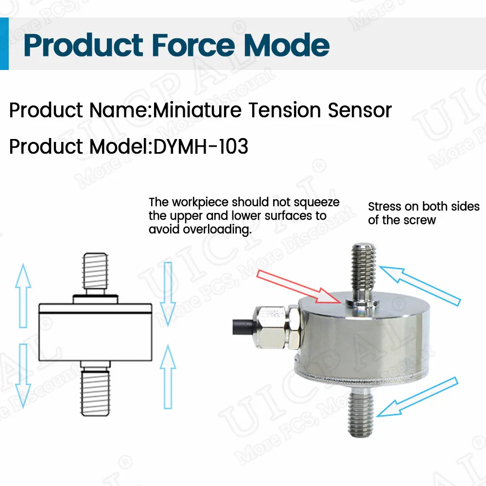 Miniature Pressure Tension Sensor Stainless Steels Automated Load Cell M5 M6 M8 0-5KG 0-50KG 0-500KG Tensile Force Transducer