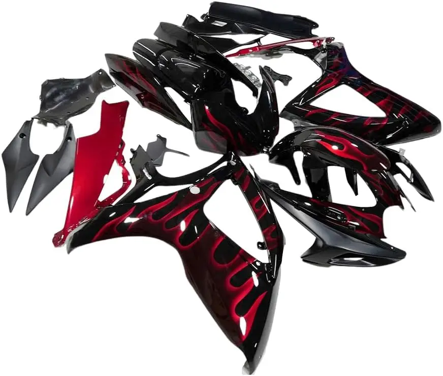 ABS البلاستيك Fairings صالح لسوزوكي 2006 2007 GSXR600 GSXR750 K6 06 07 GSX-R600 GSX-R750 gsxr600 gsxr750 أحمر أسود حقن Bod