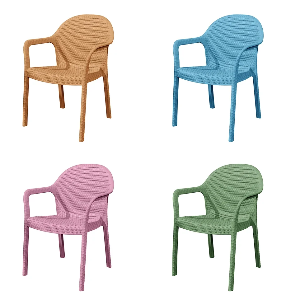 Stacked Foshan New Mould Made Plastic Chair Colorful Options Load Capacity Over 750G  A-mazon Top 1 Selling