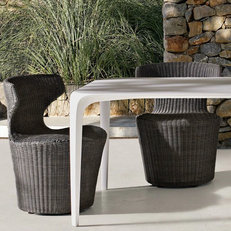 New design rattan tables and chairs sales department brand villa garden courtyard balcony rattan sofa 3