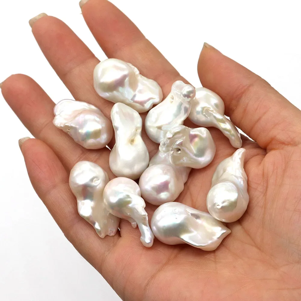 Real Natural Freshwater Pearls Beads Baroque Irregular No Holes Tail Beads for Jewelry Making DIY Necklace Earrings Accessories